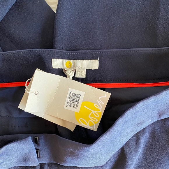 Boden Navy & Red Exeter Wide Leg Pants - Picture 6 of 6